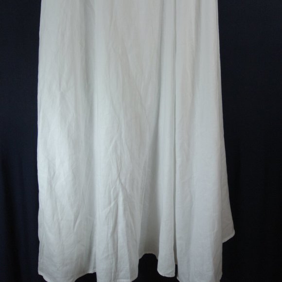 NEW REFORMATION Weiss Linen Wrap Maxi Dress in White Size L #321 - Picture 9 of 11